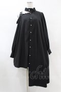 Jamie エーエヌケー / ワンショルダータックイレギュラーワンピース M ブラック H-25-06-03-1034-LO-OP-NS-ZH