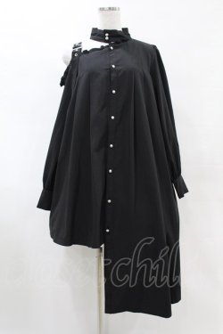 画像1: Jamie エーエヌケー / ワンショルダータックイレギュラーワンピース M ブラック H-25-06-03-1034-LO-OP-NS-ZH