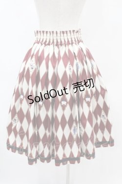 画像2: axes femme kawaii / ダイヤ柄襟付きスカート M ボルドー H-25-06-03-1042-AX-SK-NS-ZH