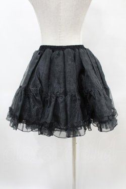 画像2: Angelic Pretty / ショートオーガンジーパニエ Free ブラック H-25-06-03-1045-AP-SK-NS-ZH
