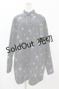Jamieエーエヌケー / ローズpt BIGシャツ M ブラック H-25-06-03-1049-0-BL-NS-ZH