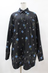 Jamieエーエヌケー / ローズpt BIGシャツ M ブラック H-25-06-03-1049-0-BL-NS-ZH