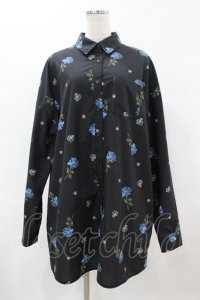Jamieエーエヌケー / ローズpt BIGシャツ M ブラック H-25-06-03-1049-0-BL-NS-ZH