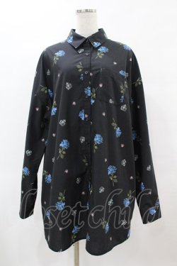 画像1: Jamieエーエヌケー / ローズpt BIGシャツ M ブラック H-25-06-03-1049-0-BL-NS-ZH