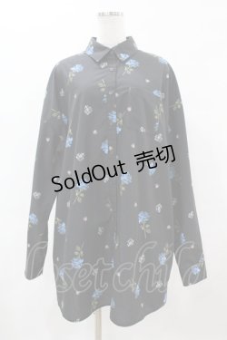 画像1: Jamieエーエヌケー / ローズpt BIGシャツ M ブラック H-25-06-03-1049-0-BL-NS-ZH