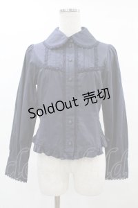 Innocent World / バラレースリボンブラウス M ネイビー H-25-06-03-1054-IW-BL-NS-ZH