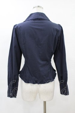 画像2: Innocent World / バラレースリボンブラウス M ネイビー H-25-06-03-1054-IW-BL-NS-ZH