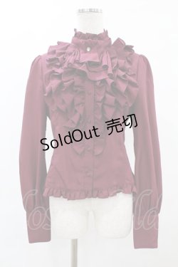 画像1: metamorphose / ジャボ付きブラウス Free ボルドー H-25-06-03-1058-ME-BL-NS-ZH