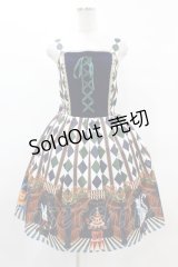 axes femme kawaii / ドールズサーカスジャンスカ M ブルー H-25-06-03-1019-AX-OP-NS-ZH