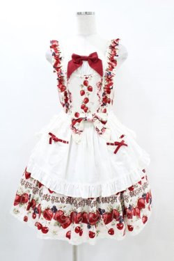 画像1: BABY,THE STARS SHINE BRIGHT / Strawberry’s Heart Drops柄ジャンパースカートII Free オフ H-25-06-03-1020-BA-OP-NS-ZH