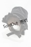 Physical Drop / 別珍フリルハット  ブラック H-25-06-03-1003-LO-AC-NS-ZH