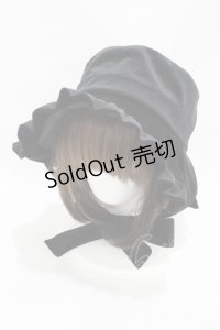 Physical Drop / 別珍フリルハット  ブラック H-25-06-03-1003-LO-AC-NS-ZH