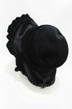 画像2: Physical Drop / 別珍フリルハット  ブラック H-25-06-03-1003-LO-AC-NS-ZH