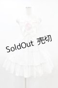 Angelic Pretty / フラワーバタフライジャンパースカート(コットンピケ) Free オフ H-25-06-03-1022-AP-OP-NS-ZH