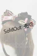 metamorphose / 花鳥風月〜乙女のはなごろも〜リボンカチューシャ  黒紅 H-25-06-03-013-ME-AC-NS-ZH