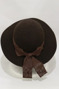 an another angelus / グログランリボンウールハット  BROWN H-25-06-03-018-CA-AC-NS-ZH