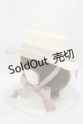 Ank Rouge / リボン付きストローハット  ラベンダー H-25-06-03-019-CA-AC-NS-ZH