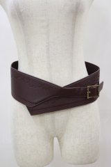 axes femme / モードテイストアシメベルト Free ワイン H-25-06-03-020-AX-ZA-NS-ZH