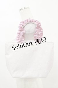Maison de FLEUR / Wish me mell フリルハンドルトートバッグ  ピンク H-25-06-03-024-LO-BG-NS-ZH