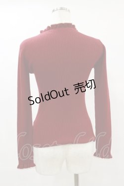 画像2: F&A / 配色使いリブニットプルオーバー Free RED H-25-06-03-034-LO-TO-NS-ZH