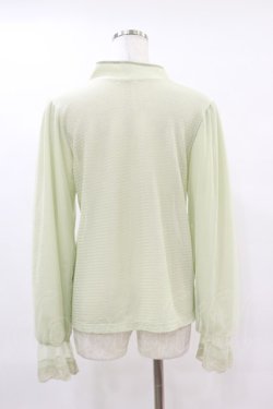画像2: axes femme / レース編風マオカラートップス M ミント H-25-06-03-046-AX-TO-NS-ZH