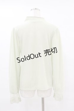 画像2: axes femme / レース編風マオカラートップス M ミント H-25-06-03-046-AX-TO-NS-ZH