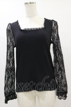 画像1: Secret Honey / レーストップス Free ブラック H-25-06-03-047-CA-TO-NS-ZH