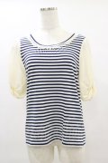 axes femme / ボーダーインナープルオーバー M ネイビー/オフ H-25-06-03-049-AX-TO-NS-ZH