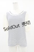 axes femme / ボーダーインナープルオーバー M ネイビー/オフ H-25-06-03-049-AX-TO-NS-ZH