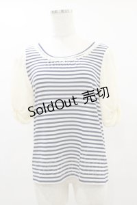 axes femme / ボーダーインナープルオーバー M ネイビー/オフ H-25-06-03-049-AX-TO-NS-ZH