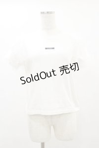 An MILLE / リボンデコTシャツ Free ホワイト H-25-06-03-050-EL-TS-NS-ZH