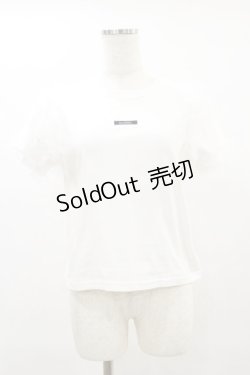画像1: An MILLE / リボンデコTシャツ Free ホワイト H-25-06-03-050-EL-TS-NS-ZH