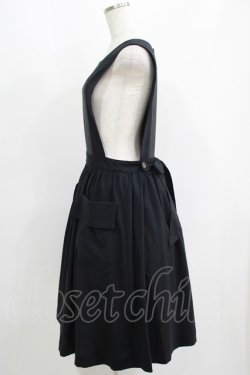 画像2: Jane Marple / Vintage Poplin Bicolorジャンパースカート  ブラック H-25-06-04-003-JM-OP-KB-ZH