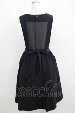 画像3: Jane Marple / Vintage Poplin Bicolorジャンパースカート  ブラック H-25-06-04-003-JM-OP-KB-ZH