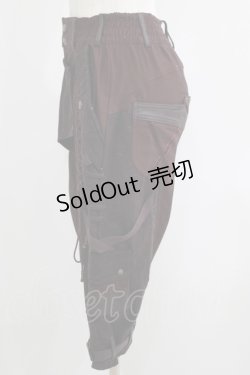 画像2: Ozz Croce / ベルト付きアシメパンツ  茶 H-25-06-04-026-OO-PA-KB-ZH