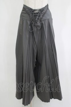 画像1: Rozen Kavalier / プリーツ切替ワイドパンツ  グレー H-25-06-04-027-OO-PA-KB-ZH