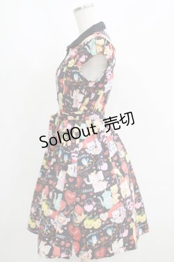 画像2: Shirley Temple / アンティークハートフルシャツワンピース 160 ブラック H-25-06-04-004-ET-OP-KB-ZH