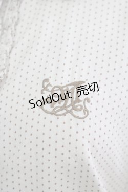 画像4: Jane Marple / ロゴ刺繍ドットブラウス  ベージュ H-25-06-04-031-JM-BL-KB-ZH