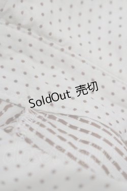画像5: Jane Marple / ロゴ刺繍ドットブラウス  ベージュ H-25-06-04-031-JM-BL-KB-ZH