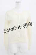 Leur Getter / スプーン刺繍テープ付ニットカーディガン  アイボリー H-25-06-04-037-LU-TO-KB-ZH