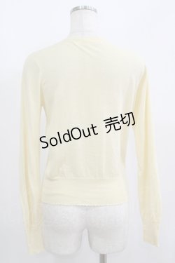 画像3: Leur Getter / スプーン刺繍テープ付ニットカーディガン  アイボリー H-25-06-04-037-LU-TO-KB-ZH