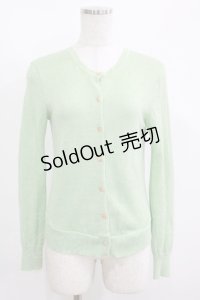 Jane Marple Dans Le Salon / ラメ混カーディガン  ミント H-25-06-04-041-JM-TO-KB-ZH