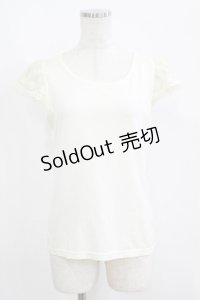 Emily Temple cute / レースフレンチスリーブカットソー  オフ H-25-06-04-042-ET-TO-KB-ZH