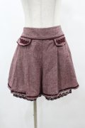 axes femme / ローズモチーフレースプリーツキュュロット M ボルドー H-25-06-04-1046-AX-PA-NS-ZH
