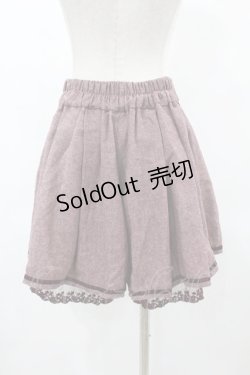画像2: axes femme / ローズモチーフレースプリーツキュュロット M ボルドー H-25-06-04-1046-AX-PA-NS-ZH