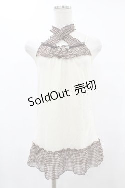 画像1: axes femme / ホルターリボンキャミソール M 生成り H-25-06-04-1048-AX-TO-NS-ZH
