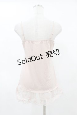 画像2: axes femme / 巻きバラ付きロングキャミ M ピンク H-25-06-04-1049-AX-TO-NS-ZH