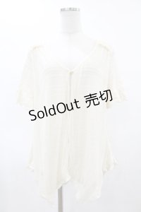 axes femme / ドットチュール使いカーディガン M 生成り H-25-06-04-1050-AX-TO-NS-ZH