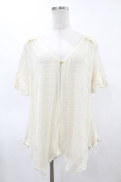 画像1: axes femme / ドットチュール使いカーディガン M 生成り H-25-06-04-1050-AX-TO-NS-ZH