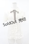 axes femme / タイ付きブラウス風プルオーバー M 生成り H-25-06-04-1052-AX-TO-NS-ZH